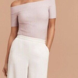 Aritzia Wilfred lavender off the shoulder top